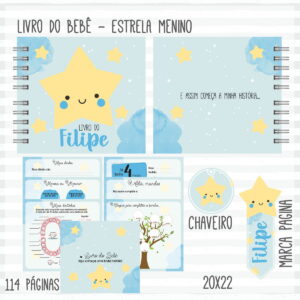 Livro do Bebê Estrela Menino - Arquivo Digital