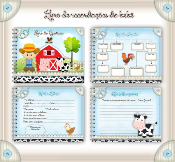 Livro do Bebê Fazendinha Menino