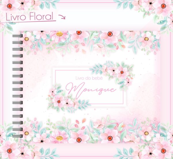 Livro Do Bebê Floral Delicado
