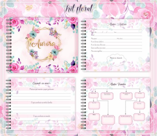 Livro do Bebê Floral Menina