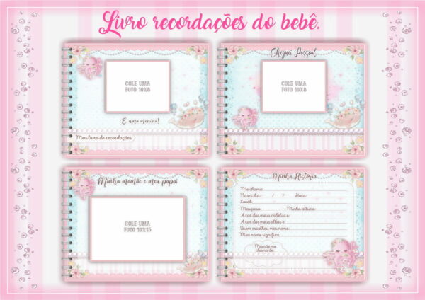 Livro do Bebê Fundo do Mar Rosa
