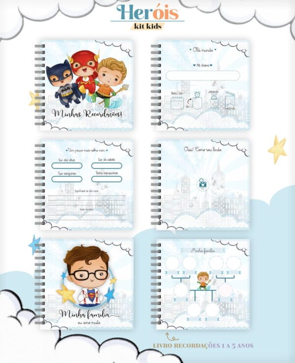 Livro do Bebê Heróis Cute