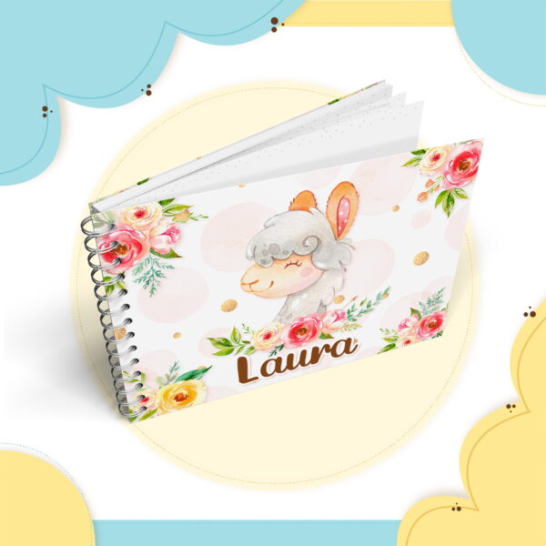Livro do Bebê Lhama Floral