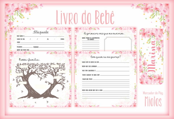 Livro do Bebê Lhama Rosa