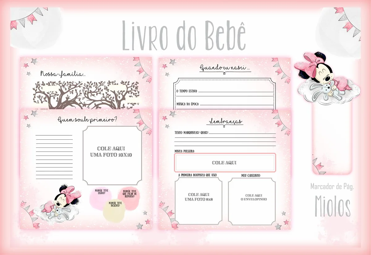 Livro Do Bebe Minie Baby