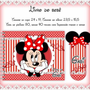 Livro do Bebê Minie Vermelha