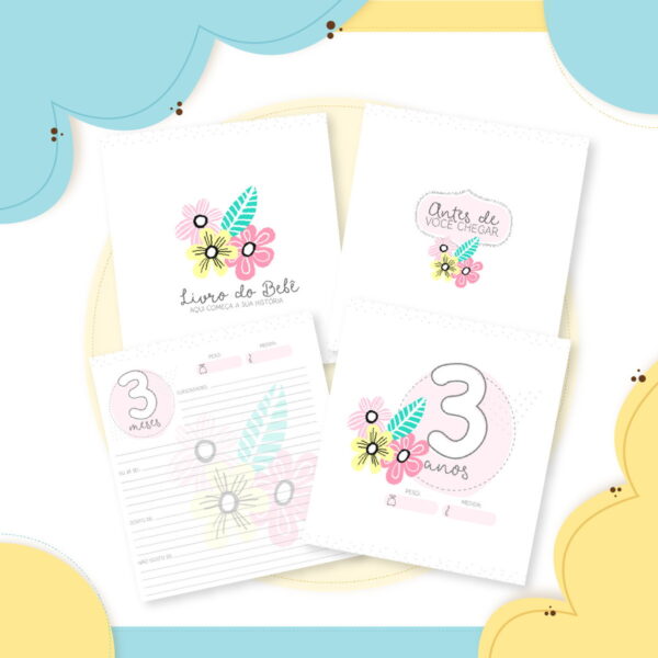 Livro do bebê Minimalista Menina