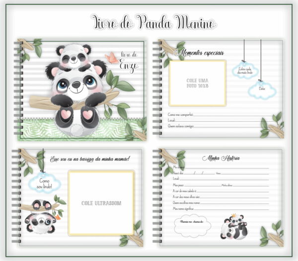 Livro do Bebê Pandinha Fofo Menino