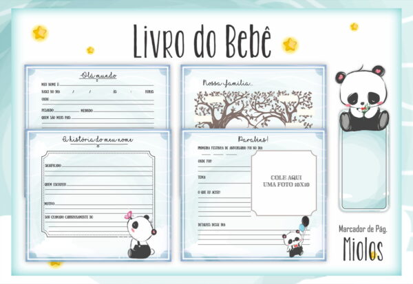 Livro do Bebê Pandinha Menino