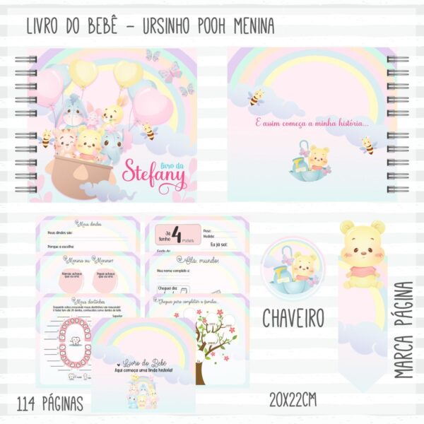 Livro do Bebê Pooh Menina