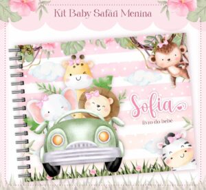 Livro do Bebê Safari Rosa Menina