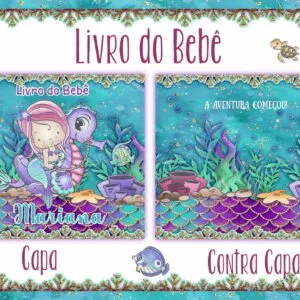 Livro do Bebê Sereia Cute 4 Livro do Bebê Sereia Cute