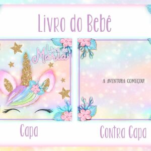 Livro do Bebê Unicornio Glitter
