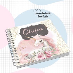 Livro do Bebê Unicórnio Rosa