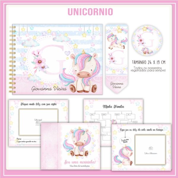 Livro do Bebê Unicórnio Rosinha