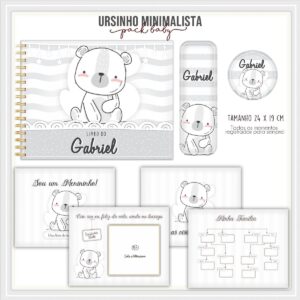 Livro do Bebê Ursinho Minimalista
