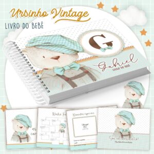 Livro do bebê Ursinho Vintage I