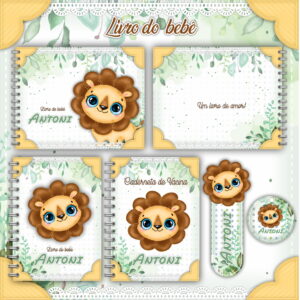 Livro e Caderneta do Bebê Leãozinho