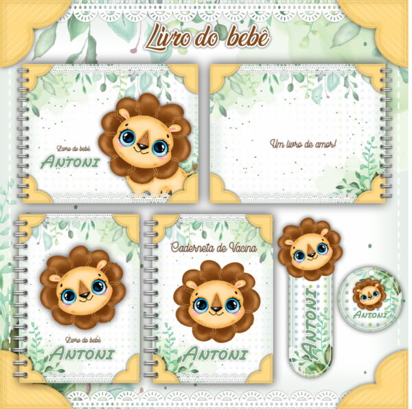 Livro e Caderneta do Bebê Leãozinho