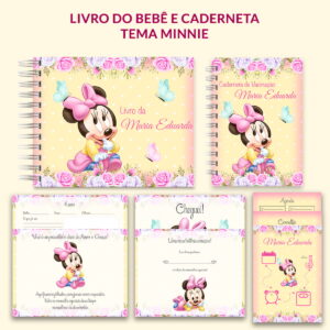 Livro e Caderneta Minnie Baby