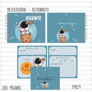 Livro Mêsversário Astronauta Menino