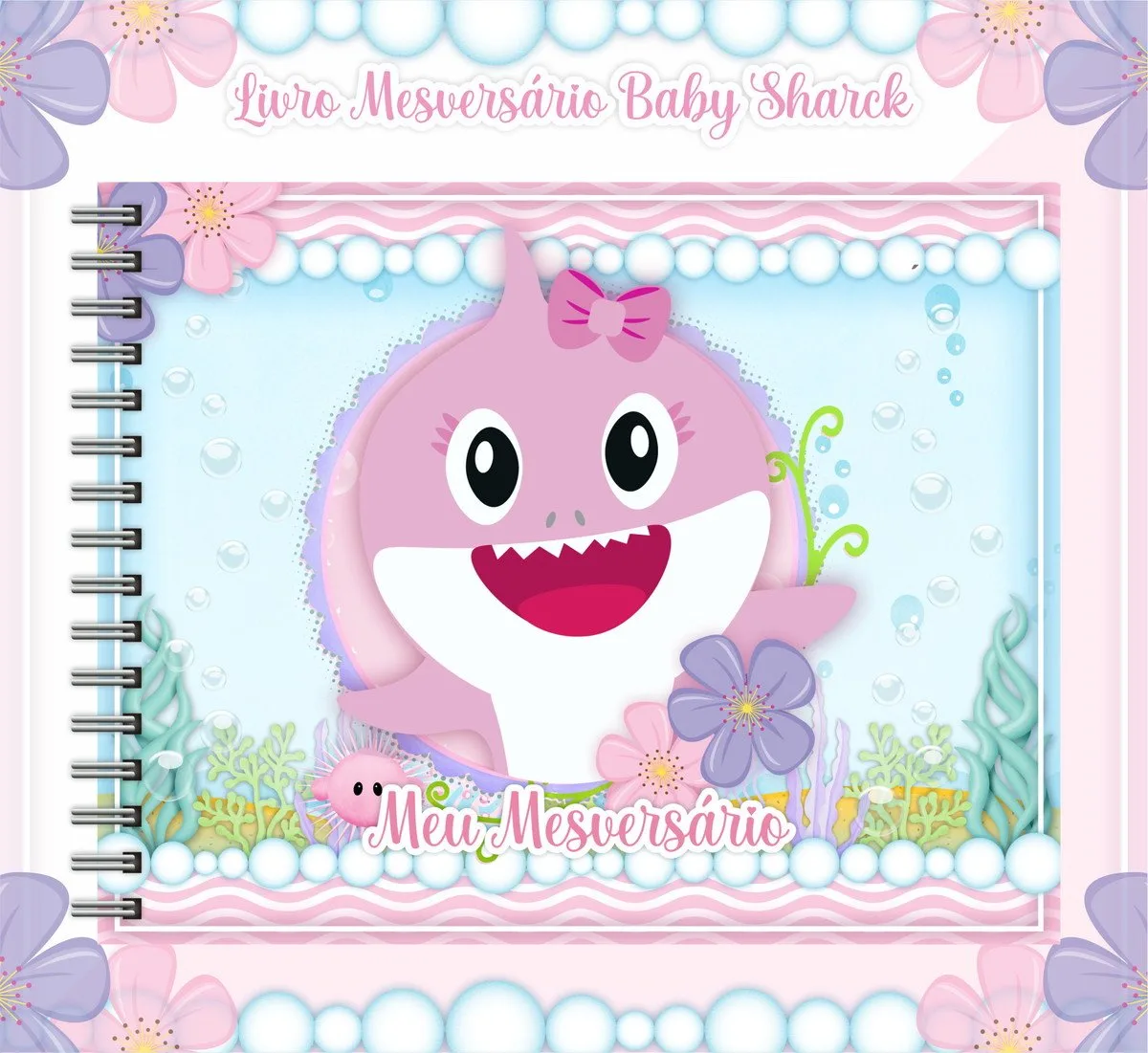 Livro Mesversário Babyshark Menina