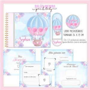 Livro Mesversário Balão Menina