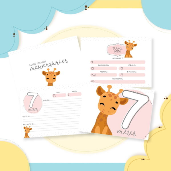 Livro Mêsversário Girafinha