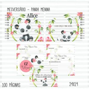 Livro Mêsversário Panda Menina Cute