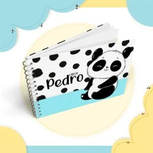 Livro Mêsversário Panda Menino 5 Livro Mêsversário Panda Menino