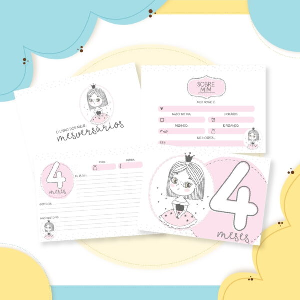 Livro Mêsversário Princesa