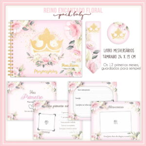 Livro Mesversário Reino Encantado Floral