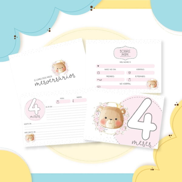 Livro Mêsversário Ursinha Princesa