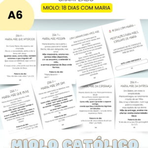 Livro Orações 18 Dias com Maria - Encadernação 7 Livro Orações 18 Dias com Maria - Encadernação
