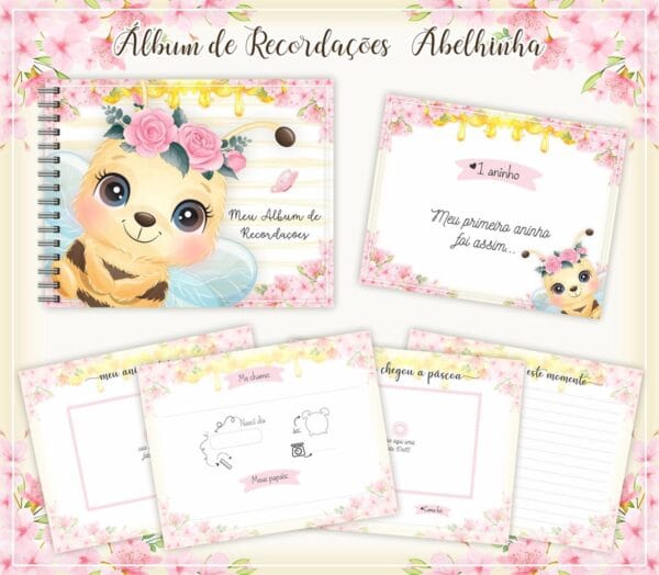 Livro Recordações Bebê Abelhinha