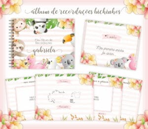 Livro Recordações Bebê Bichinhos