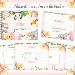 Livro Recordações Bebê Bichinhos