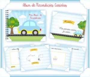 Livro Recordações Bebê Carrinhos