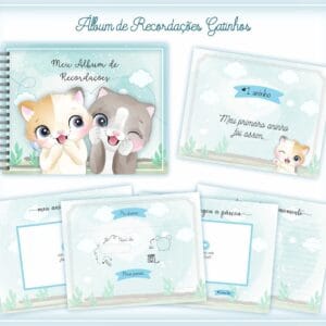 Livro Recordações Bebê Gatinhos