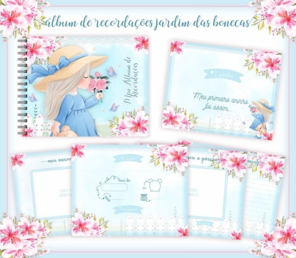 Livro Recordações Bebê Jardim das Bonecas