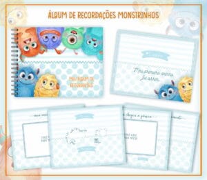 Livro Recordações Bebê Monstrinhos