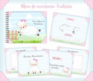 Livro Recordações Bebê Ovelhinha Menina