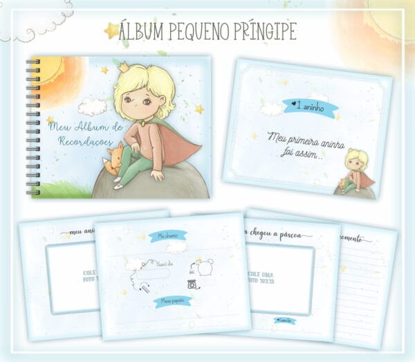 Livro Recordações Bebê Pequeno Príncipe