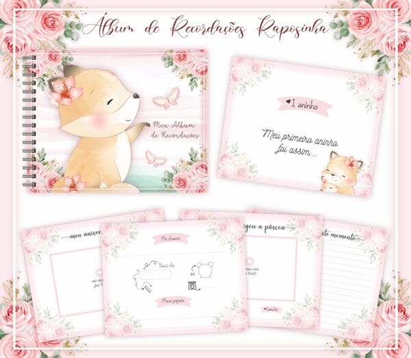 Livro Recordações Bebê Raposinha