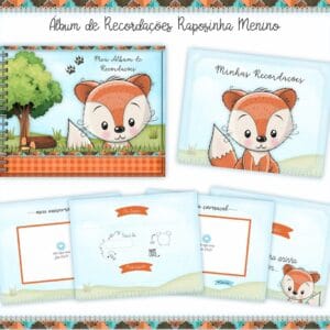 Livro Recordações Bebê Raposinho Menino