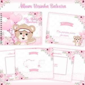Livro Recordações Bebê Ursinha Baloeira