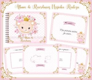 Livro Recordações Bebê Ursinha Realeza