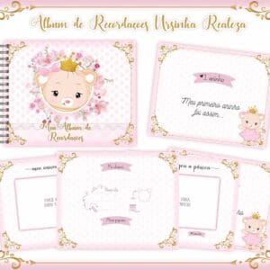 Livro Recordações Bebê Ursinha Realeza