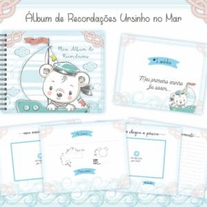 Livro Recordações Bebê Ursinho do Mar