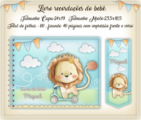 Livro Recordações do Bebê Leãozinho